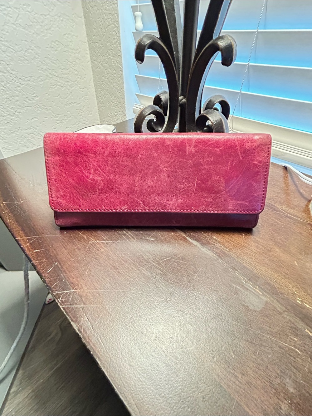 HOBO Pink Leather Wallet Clutch